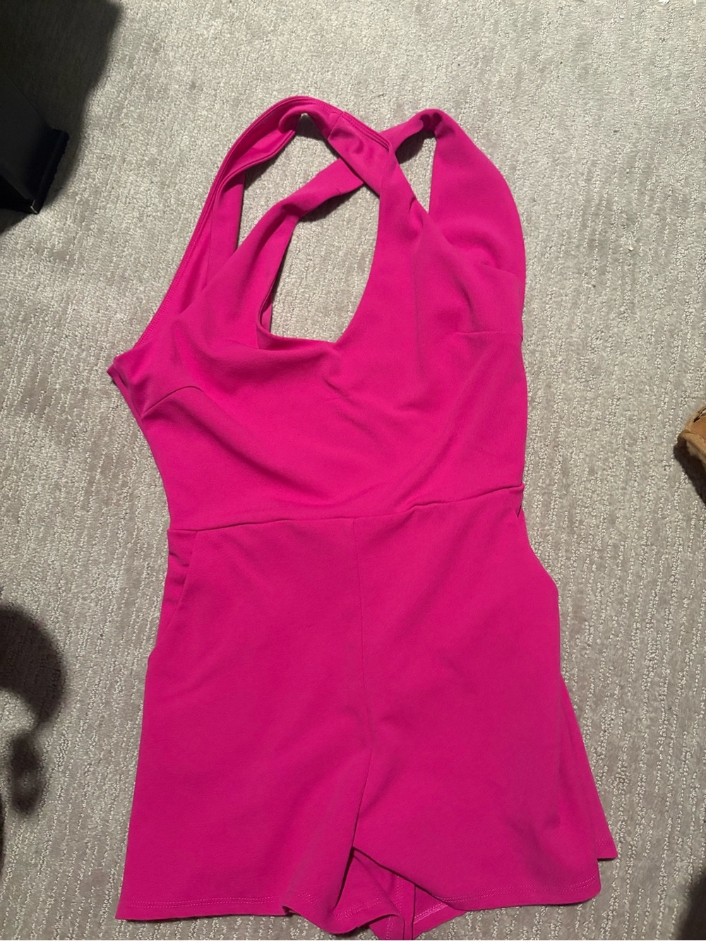 Hot Pink Sleeveless Romper